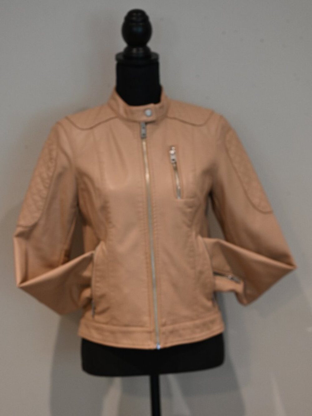 Levi's Blush Faux Leather Moto Jacket Small